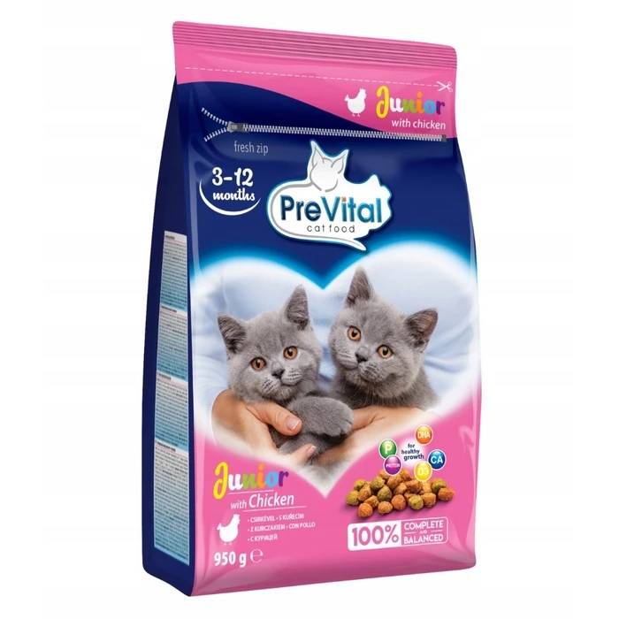 Ξηρά Τροφή Γάτας Prevital Junior Chicken 950g