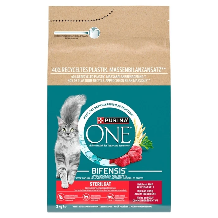 Ξηρά Τροφή Γάτας Purina One Sterilcat Rich in beef 3kg
