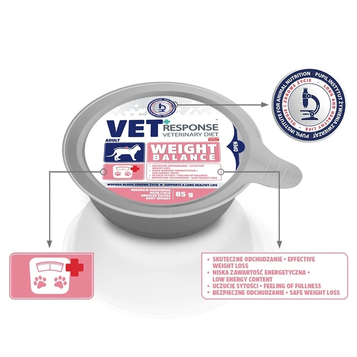 Ξηρά Τροφή Γάτας Vet Response Weight balance 85g
