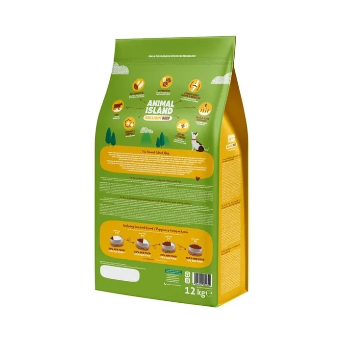 Ξηρά Τροφή Σκύλων Animal Island Brilliant beef 12kg