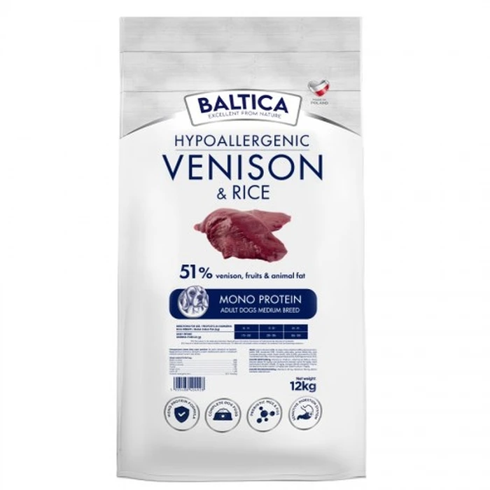 Ξηρά Τροφή Σκύλων Baltica Nutraceutic Hypoallergenic Medium breeds Venison with rice 12kg