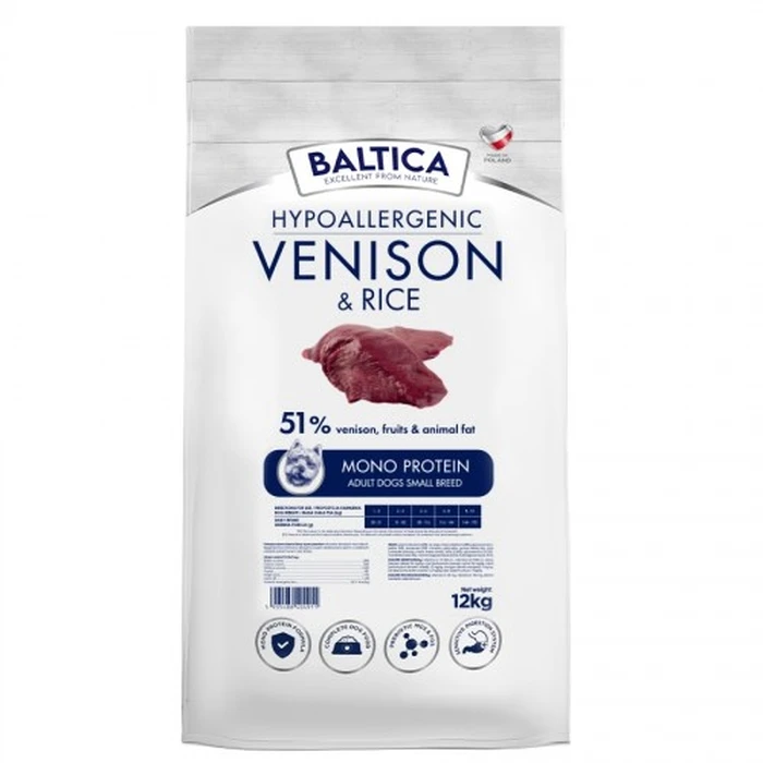 Ξηρά Τροφή Σκύλων Baltica Nutraceutic Hypoallergenic Small breeds Venison with rice 12kg
