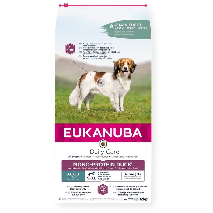 Ξηρά Τροφή Σκύλων Eukanuba Daily Care Mono-Protein Adult All Breed Duck 12kg