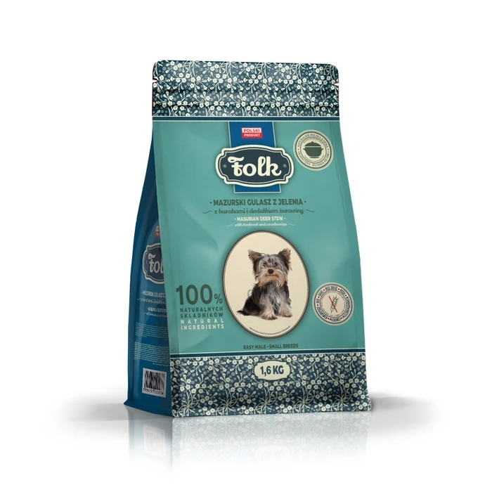 Ξηρά Τροφή Σκύλων Folk Small breeds Traditional masurian venison stew with beets and cranberries 1,6kg