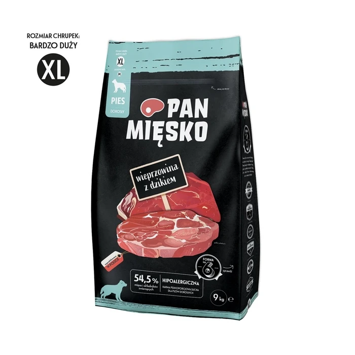 Ξηρά Τροφή Σκύλων Mr. Pork meat with a wild boar XL 9kg