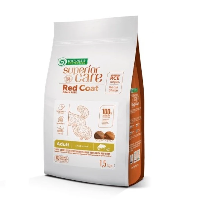 Ξηρά Τροφή Σκύλων Nature's Protection Superior Care Red Coat Adult Small breed Grain free Salmon 1,5kg