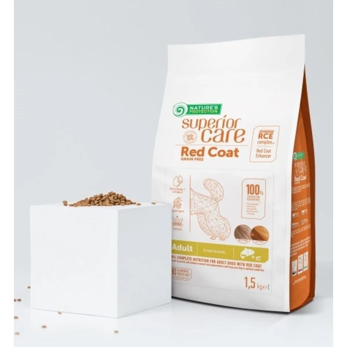 Ξηρά Τροφή Σκύλων Nature's Protection Superior Care Red Coat Adult Small breed Grain free Salmon 1,5kg