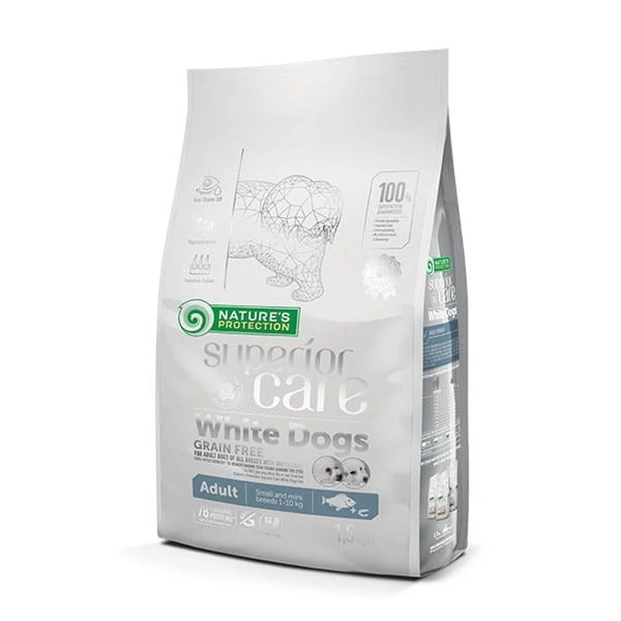Ξηρά Τροφή Σκύλων Nature's Protection Superior Care White Dogs Grain Free Adult Small Białoryba 1.5 kg