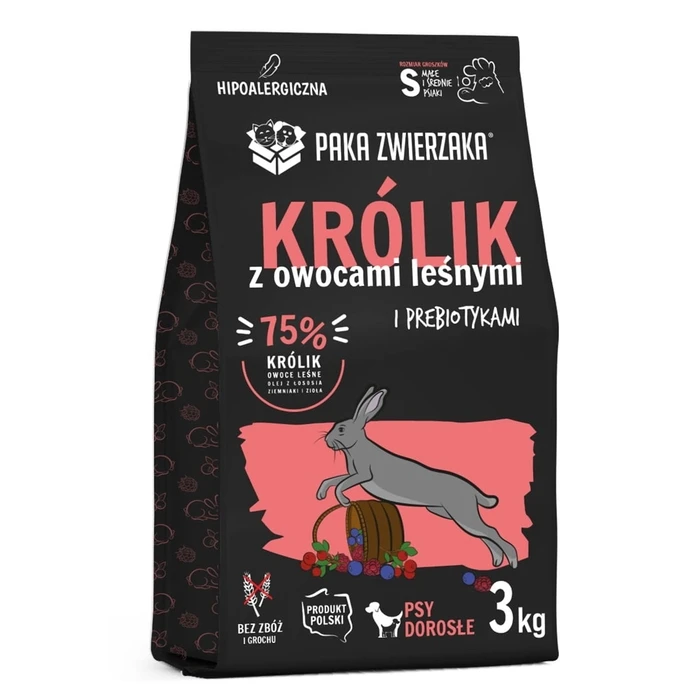 Ξηρά Τροφή Σκύλων Paka Zwierzaka Rabbit with forest fruits S 3kg