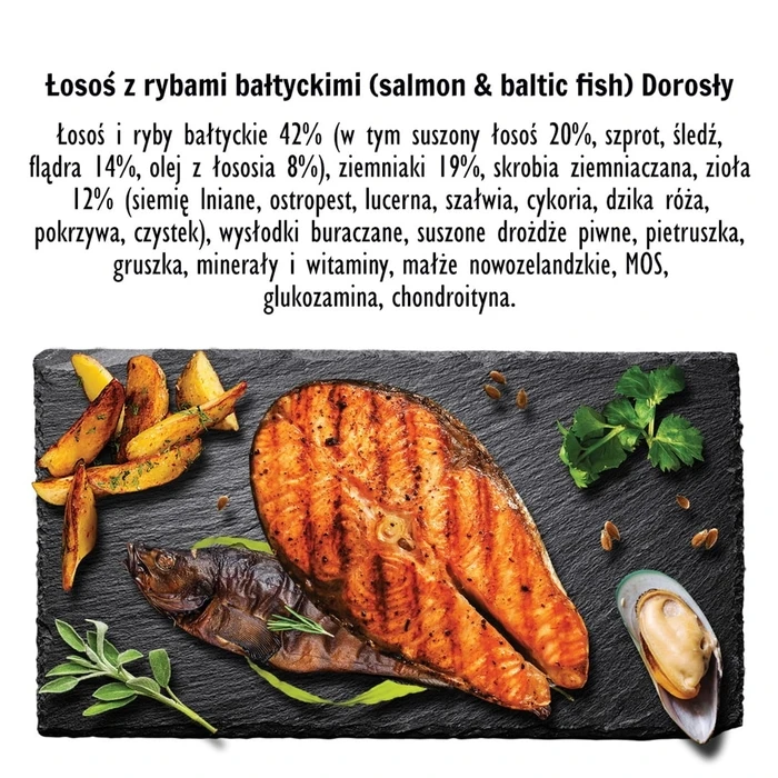 Ξηρά Τροφή Σκύλων Paka Zwierzaka Salmon with Baltic fish M 1,5kg