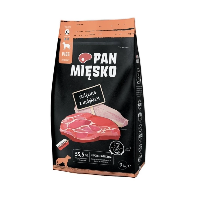 Ξηρά Τροφή Σκύλων Pan Miesko Veal with turkey XL 9kg