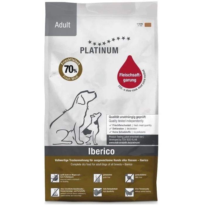 Ξηρά Τροφή Σκύλων Platinum Adult Iberico - semi-moist dog food - 5kg