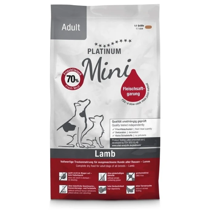 Ξηρά Τροφή Σκύλων Platinum Adult Lamb Mini - semi-moist dog food - 900g