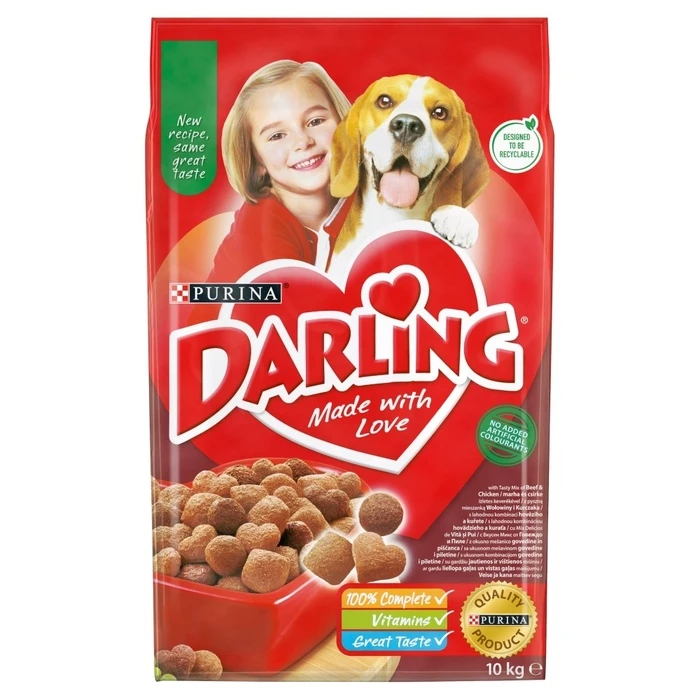 Ξηρά Τροφή Σκύλων Purina Darling Beef with chicken 10 kg