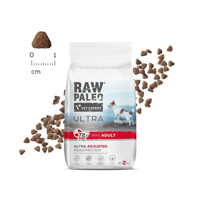 Ξηρά Τροφή Σκύλων Raw Paleo Ultra Mini Adult Beef 2 kg