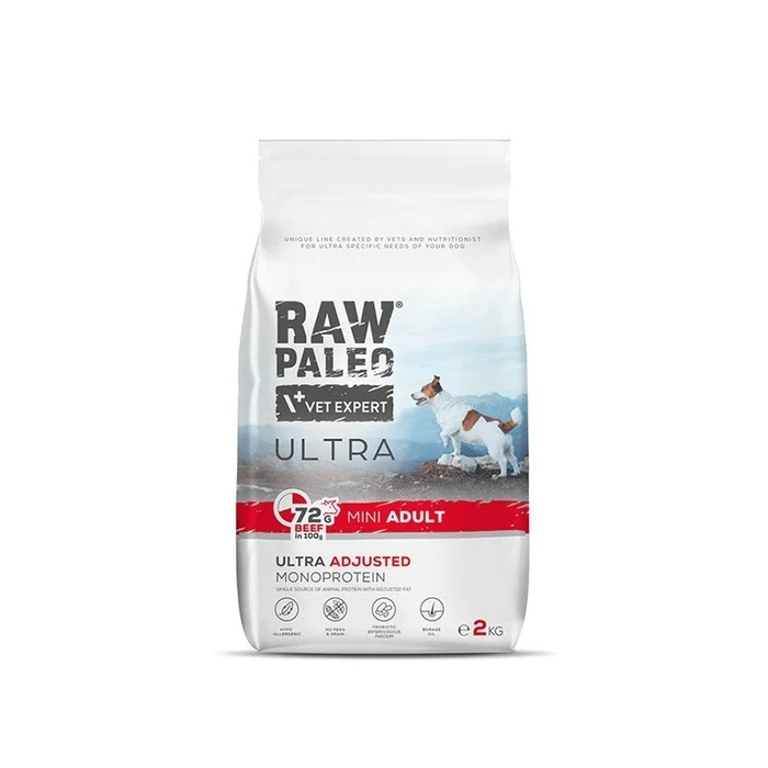 Ξηρά Τροφή Σκύλων Raw Paleo Ultra Mini Adult Beef 2 kg