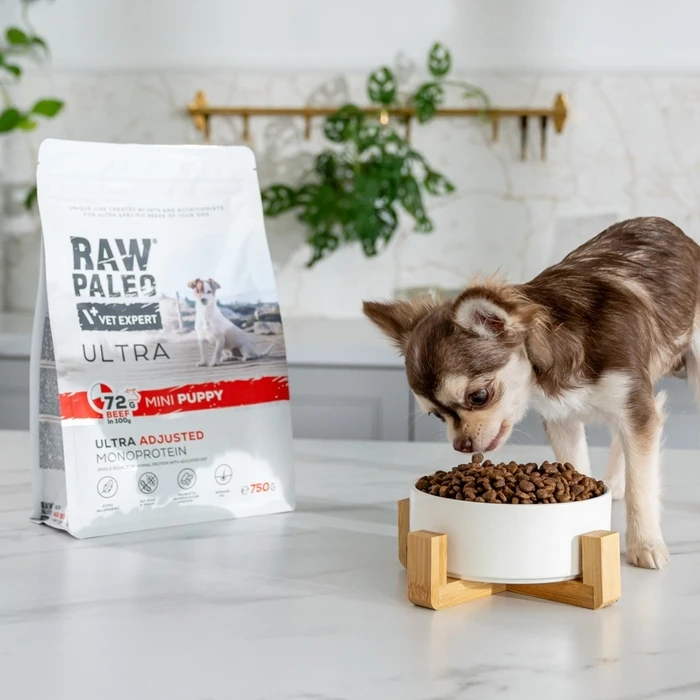Ξηρά Τροφή Σκύλων Raw Paleo Ultra Mini Puppy Beef - for puppies of small breeds - 8 kg