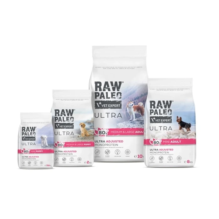 Ξηρά Τροφή Σκύλων Raw Paleo Ultra Pork Medium & Large Puppy 2kg