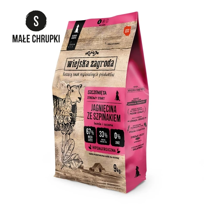 Ξηρά Τροφή Σκύλων Rural Farm Lamb with spinach S - for puppies - 9kg