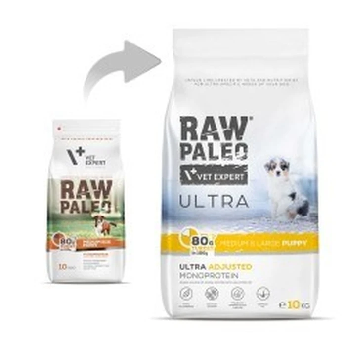 Ξηρά Τροφή Σκύλων Vetexpert Raw Paleo Ultra Medium&Large Puppy Turkey - for puppies - 10 kg