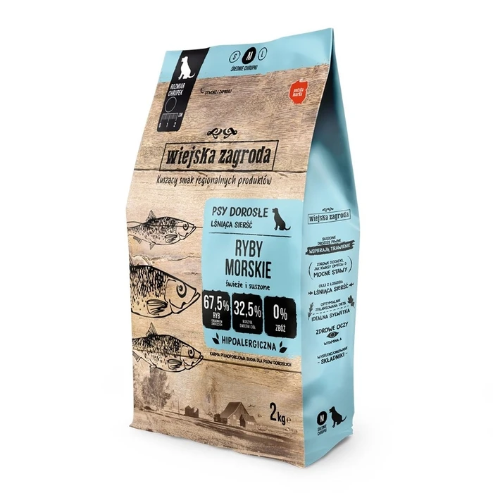 Ξηρά Τροφή Σκύλων Wiejska Zagroda Marine Fish M 2kg