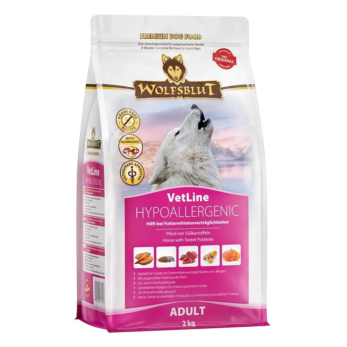 Ξηρά Τροφή Σκύλων Wolfsblut VetLine Hypoallergenic Horse with sweet potatoes 2kg
