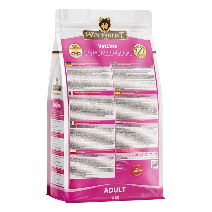 Ξηρά Τροφή Σκύλων Wolfsblut VetLine Hypoallergenic Horse with sweet potatoes 2kg