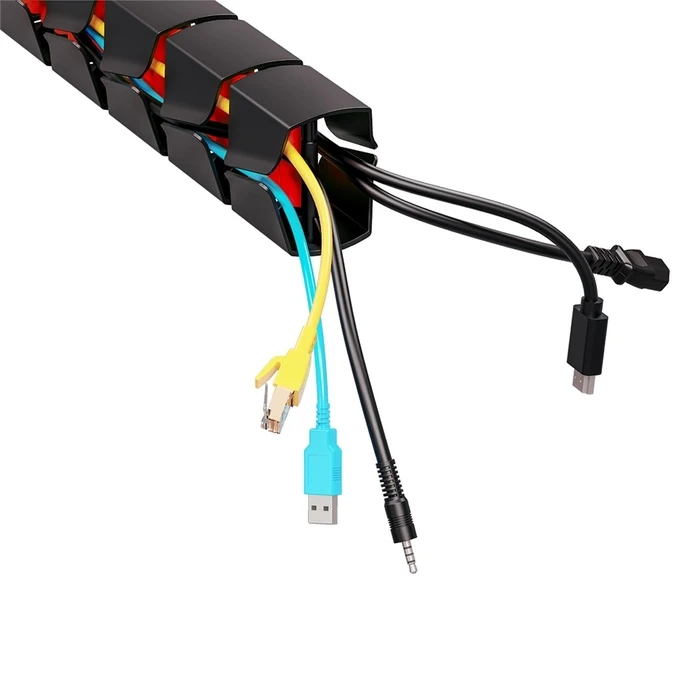 Οργανωτής Καλωδίων Nano Rs desk / grille, 1345mm, Black and red, RS125