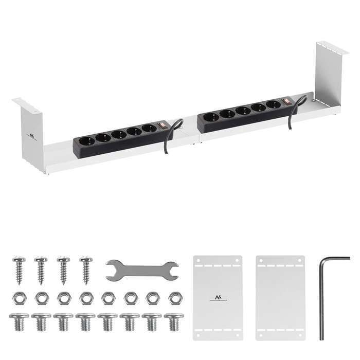 Οργανωτικό Καλωδίων Maclean compact under-desk, max load 5kg, White, MC-107 W