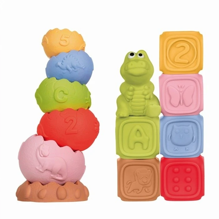 Παιχνίδι Στοίβαξης Tullo Sensory blocks – Montessori educational set, 13 pieces