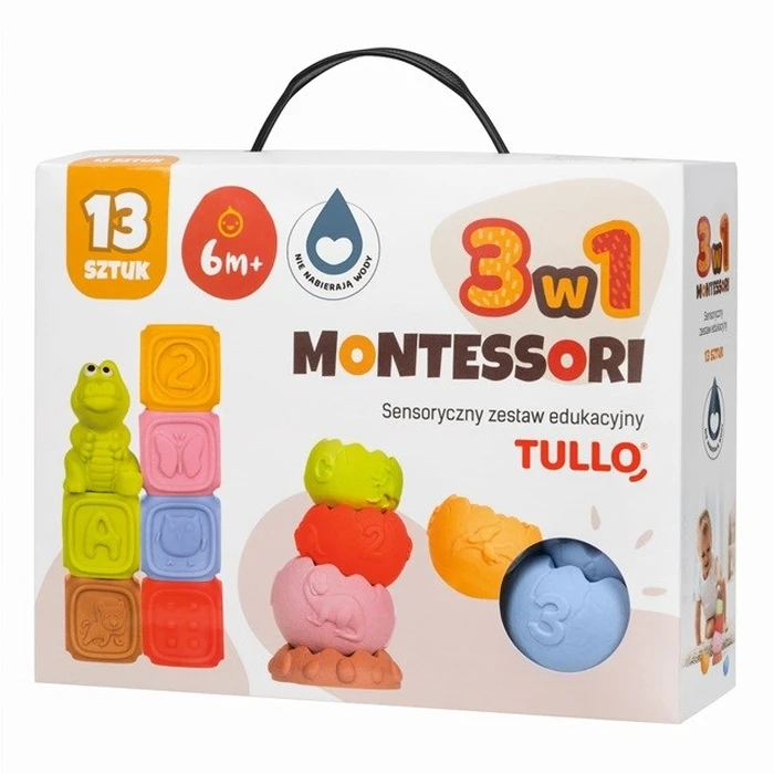 Παιχνίδι Στοίβαξης Tullo Sensory blocks – Montessori educational set, 13 pieces