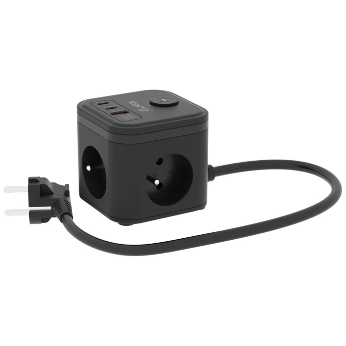 Πολύπριζο Kerg SMART – 3-SOCKET + USB-A+USB-C CHARGER 1.5M 3×1.5MM2 H05VV-F 16A/250V