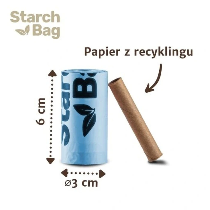 Σακούλες Περιττωμάτων Starch Bag BIO compostable poop bags Black – 8x15 pcs