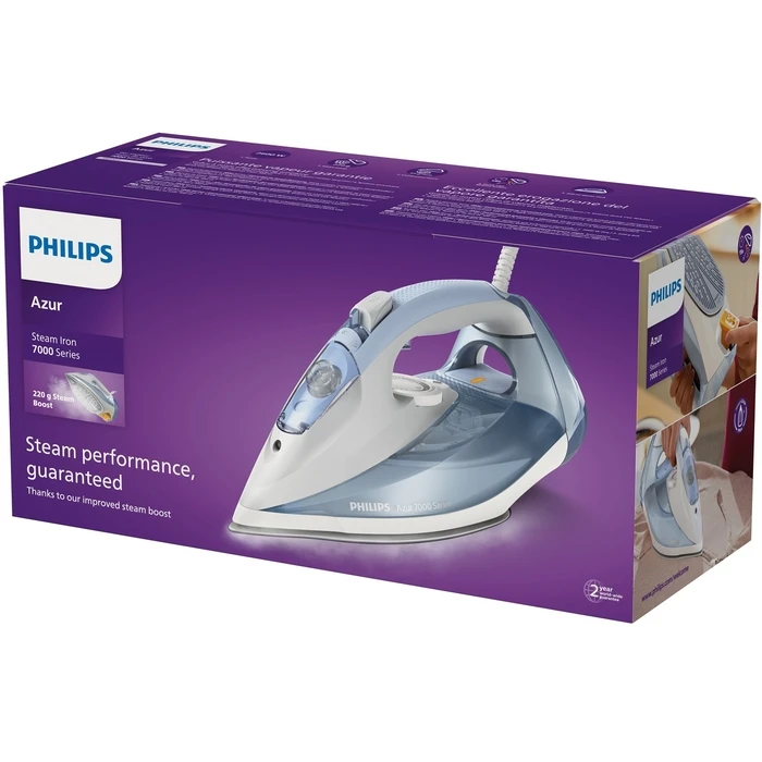Σίδερο Ατμού Philips 7000 series DST7011/20 SteamGlide Plus soleplate 2600 W Blue, Grey