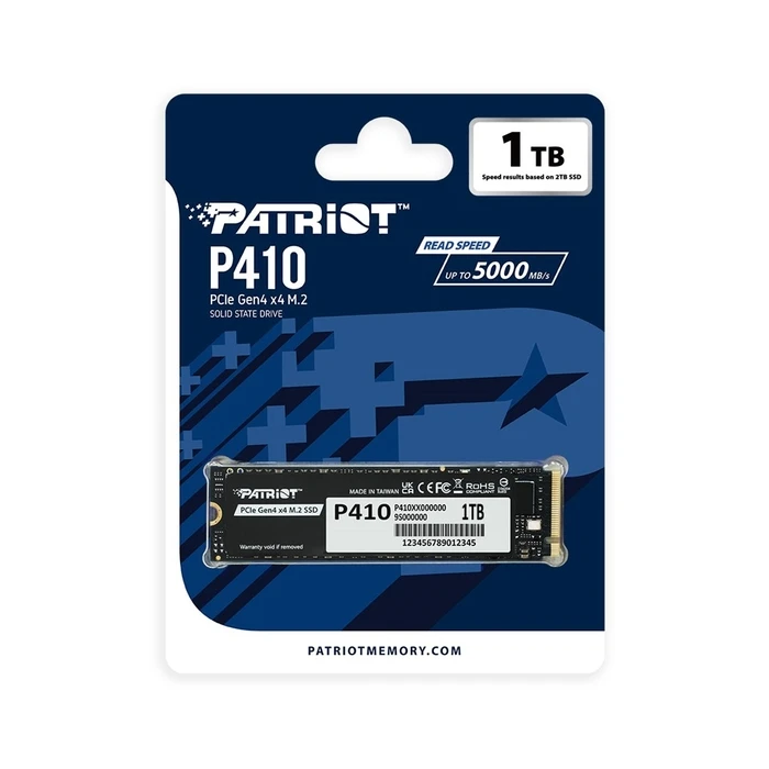 Σκληρός Δίσκος M.2 SSD SSD Patriot Viper P410 PCI-Ex4 NVMe 1.4 1TB 5GB/s (P410P1TBM28H)