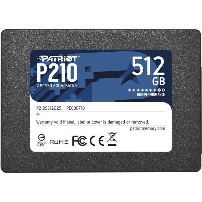 Σκληρός Δίσκος SSD Patriot P210 2.5" 512GB Serial ATA III