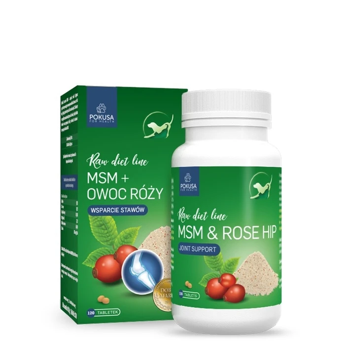 Συμπλήρωμα Διατροφής Pokusa RawDietLine MSM & Rosehip - for dogs and cats - 120 pcs