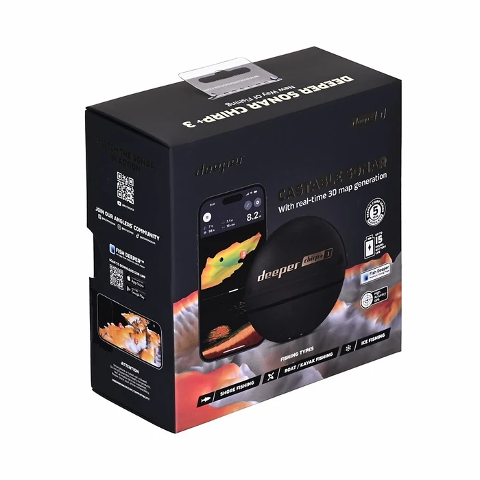 Συσκευή Ψαρέματος Deeper Smart Sonar CHIRP+ 3 Fishfinder 100 m