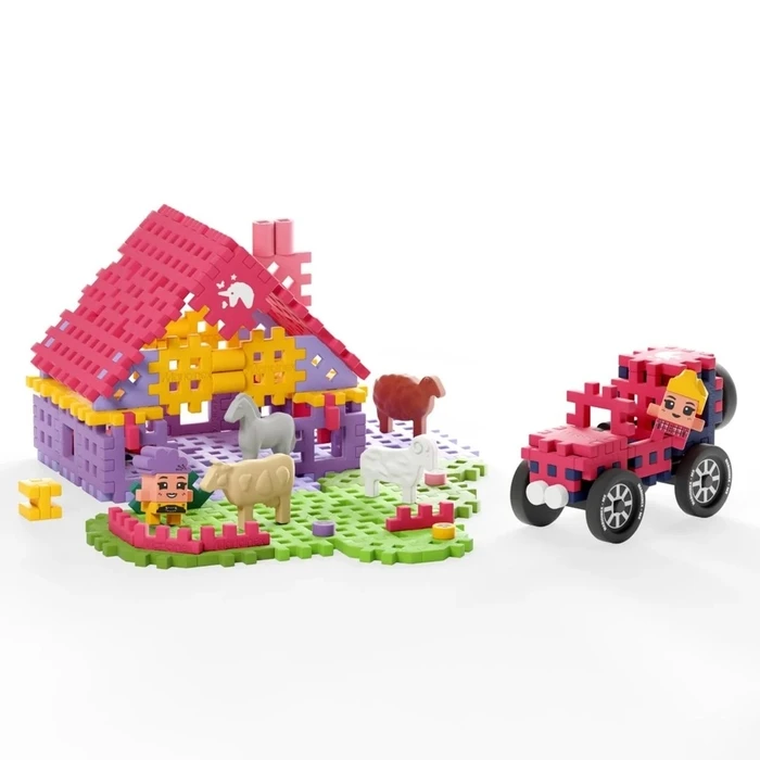 Τουβλάκια Marioinex Mini Waffle Farmer Building Blocks Charming ranch, 112 pieces