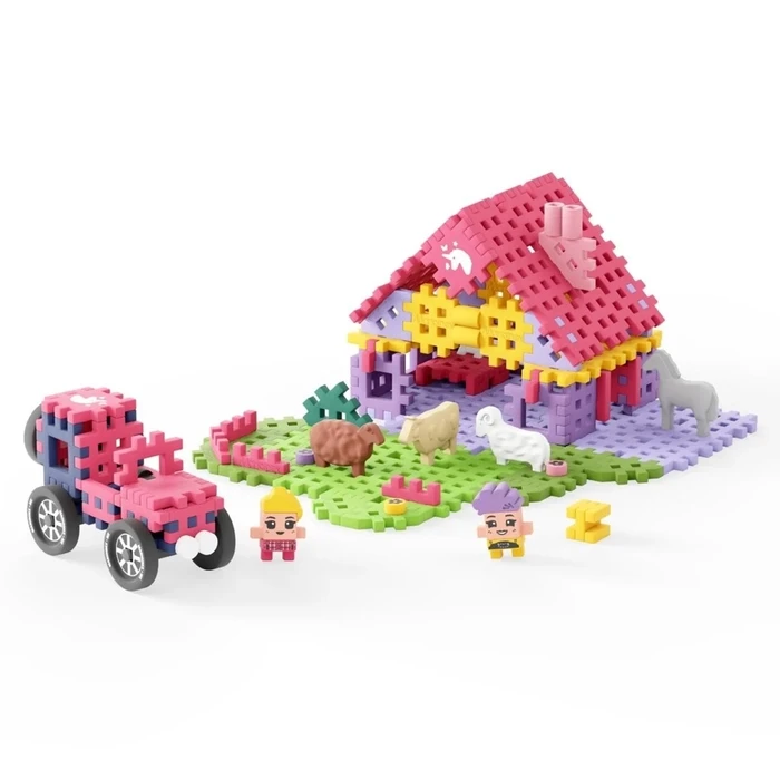 Τουβλάκια Marioinex Mini Waffle Farmer Building Blocks Charming ranch, 112 pieces