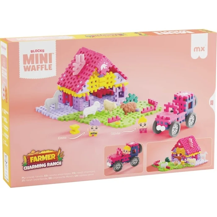 Τουβλάκια Marioinex Mini Waffle Farmer Building Blocks Charming ranch, 112 pieces