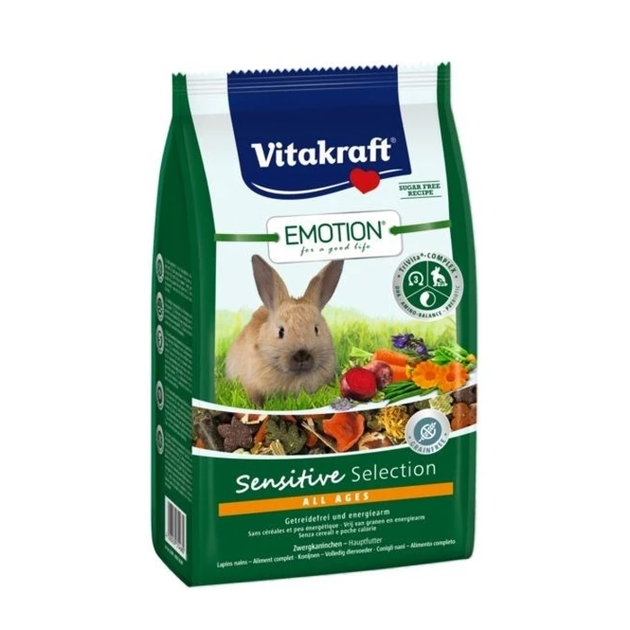 Τροφή Τρωκτικών Vitakraft EMOTION Sensitive dry rabbit food - 600 g