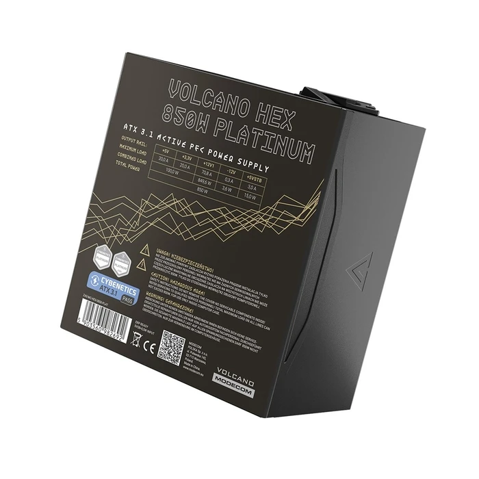 Τροφοδοτικό Υπολογιστή Modecom VOLCANO HEX Platinum 850W ATX3.1