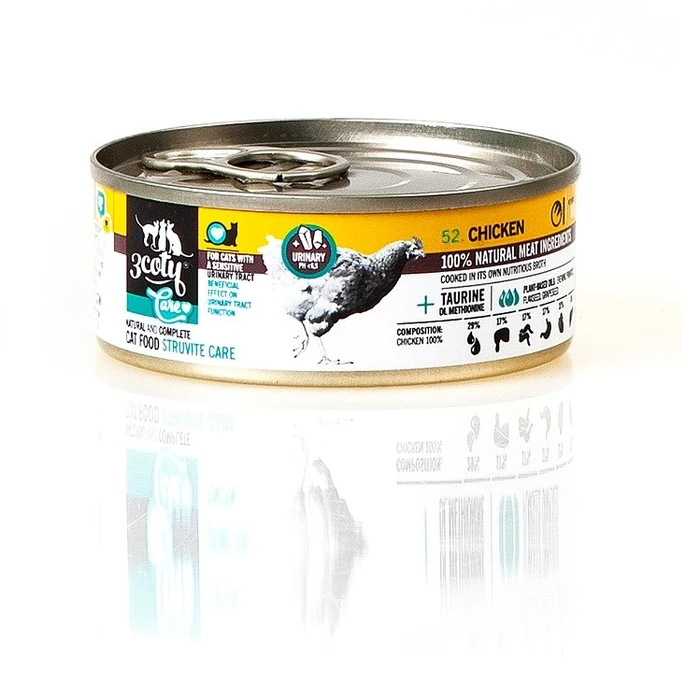 Υγρή Τροφή Γάτας 3coty Chicken Struvite care 80g