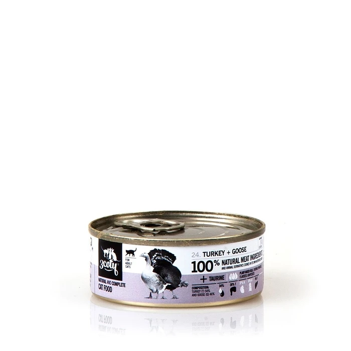Υγρή Τροφή Γάτας 3coty Turkey with goose 80g