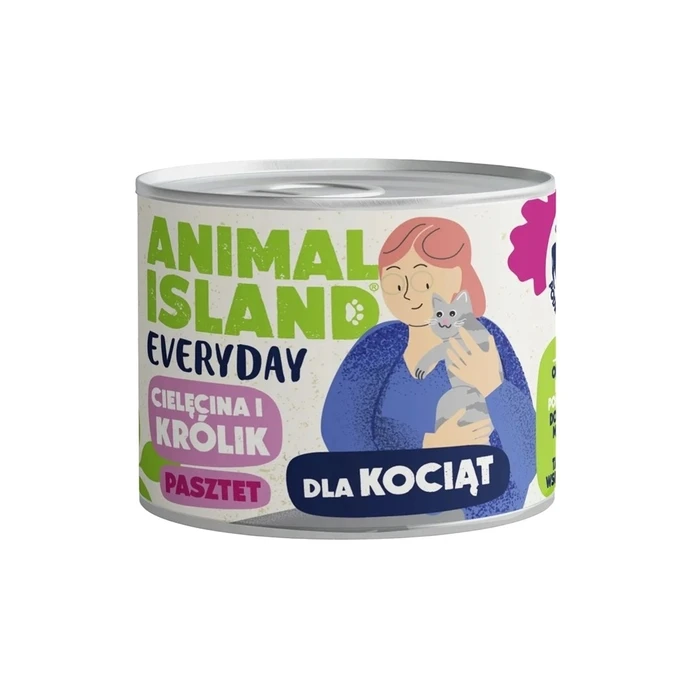 Υγρή Τροφή Γάτας Animal Island Everyday Veal and rabbit for kittens 185g