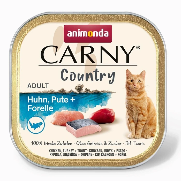 Υγρή Τροφή Γάτας Animonda Carny Country Chicken, Turkey + Trout 100 g