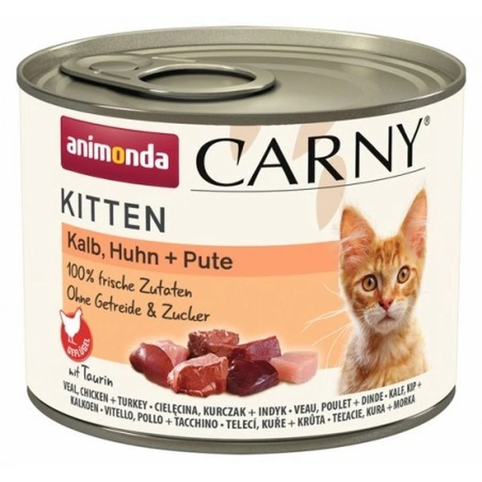Υγρή Τροφή Γάτας Animonda Carny Kitten Veal, chicken, turkey 200g