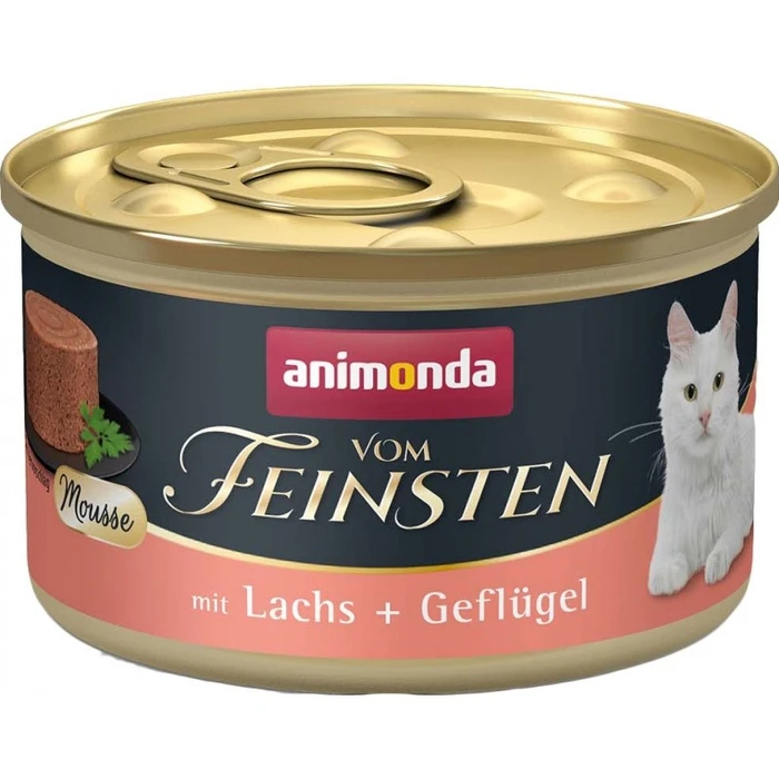 Υγρή Τροφή Γάτας Animonda Vom Feinsten Mousse Salmon and poultry 85g