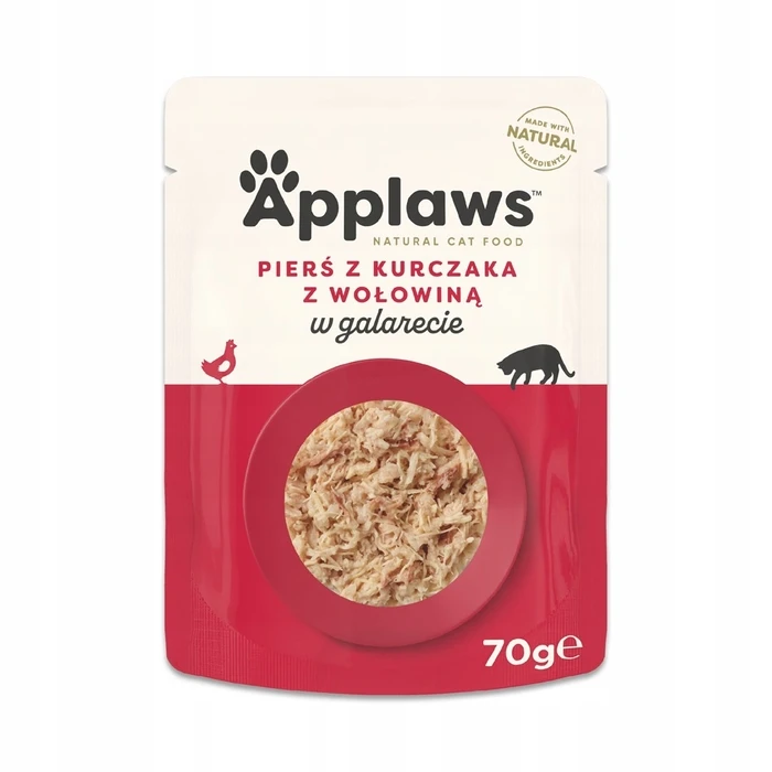 Υγρή Τροφή Γάτας Applaws Chicken Breast with Beef in Jelly 70g